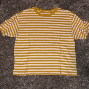 yellow striped brandy shirt
